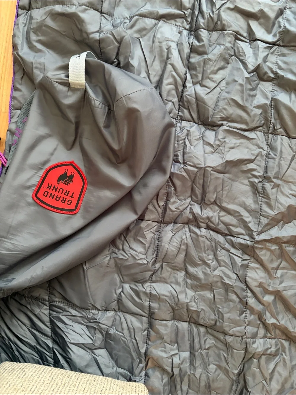Grand Trunk Adventure throw blanket- Gray - Packable. Travel blanket